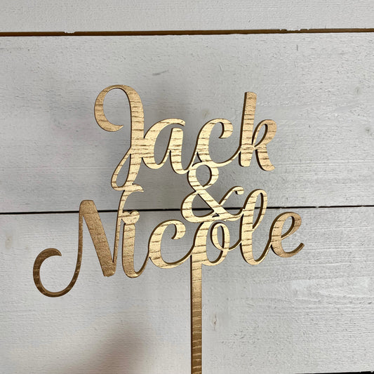 Personlig Cake Topper - Två Namn