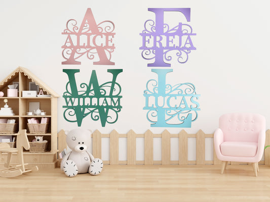 Vintage Vibbar – Personlig Väggbokstav Målad