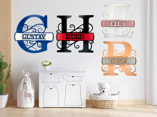 Vintage Vibbar Premium – Personlig Väggbokstav Målad