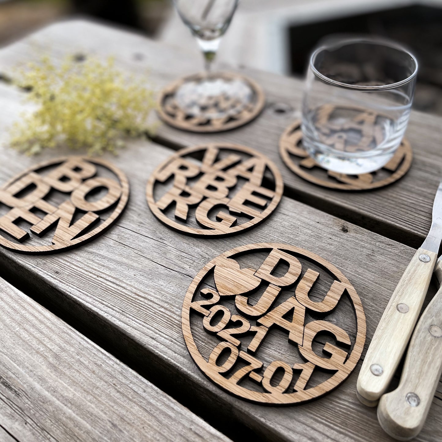 Ditt Bord Dina Ord - Personliga Glasunderlägg