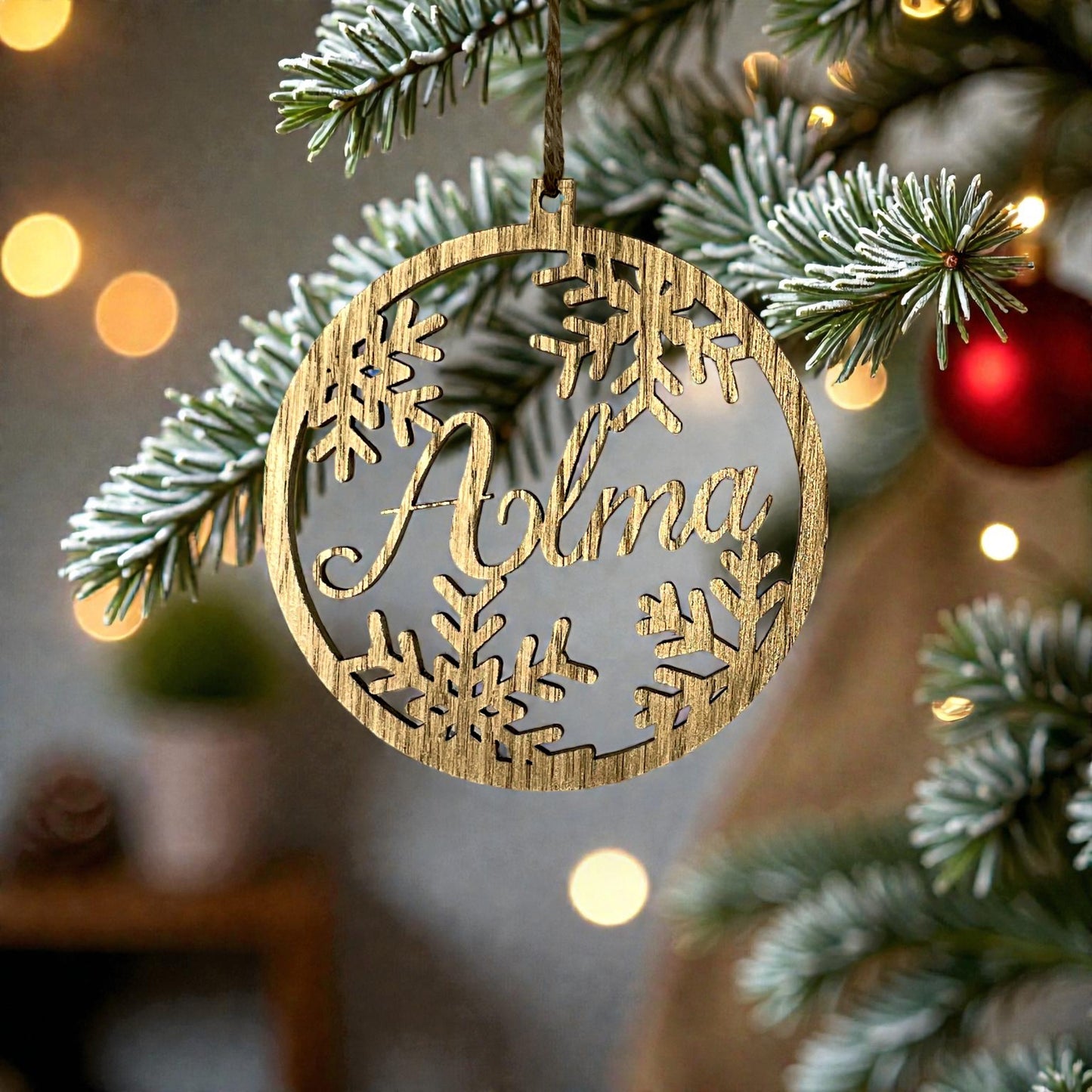 Gnistrande Snöflingor - Personligt Julhänge