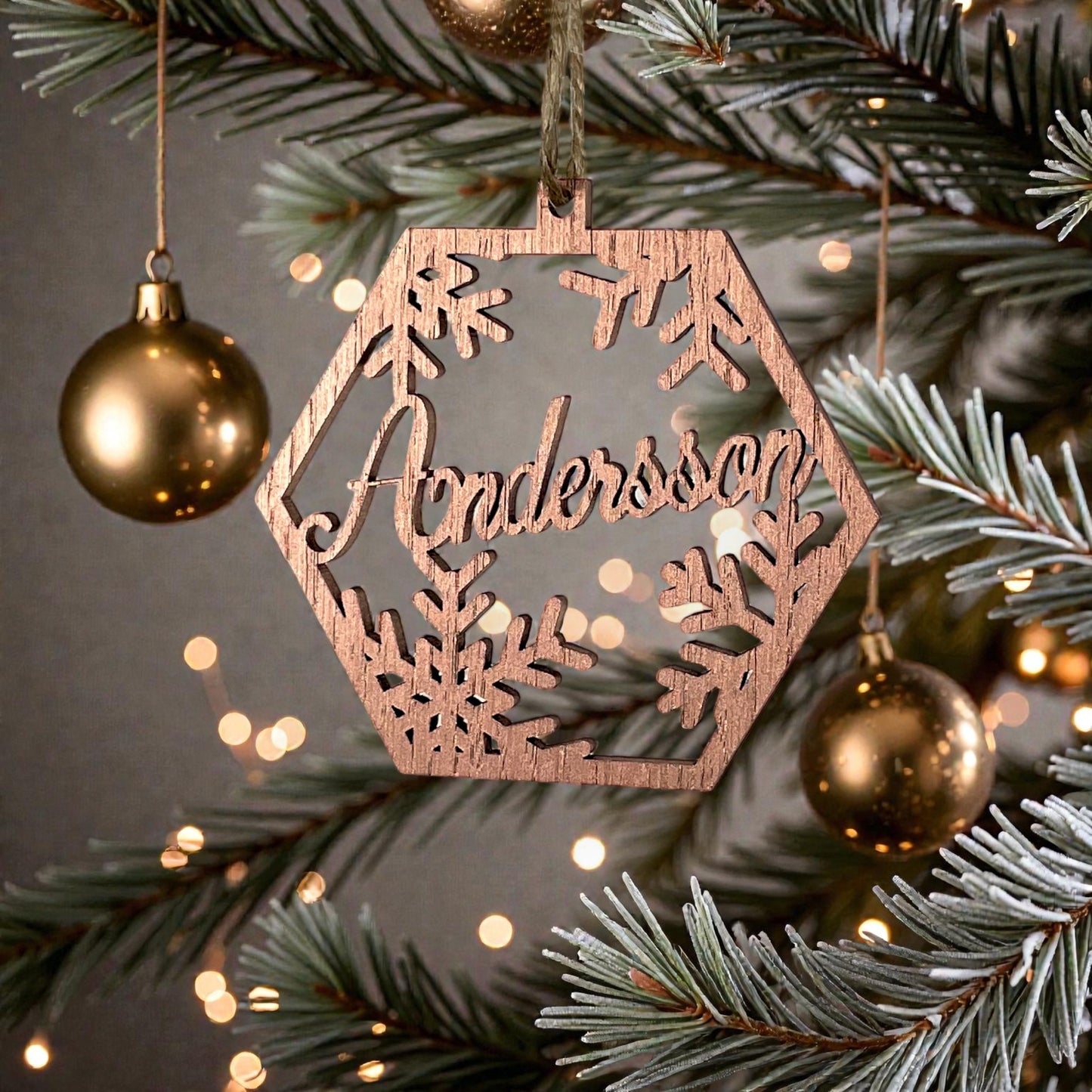 Gnistrande Snöflingor - Personligt Julhänge