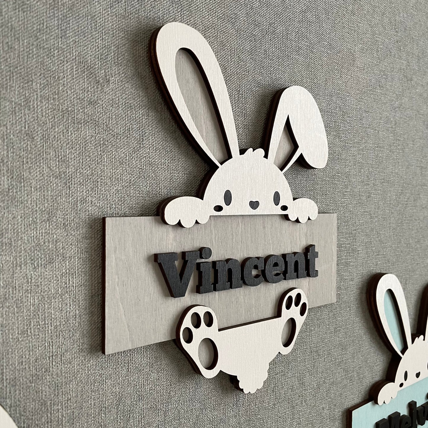 Kaninens Charm - Personlig Namnskylt