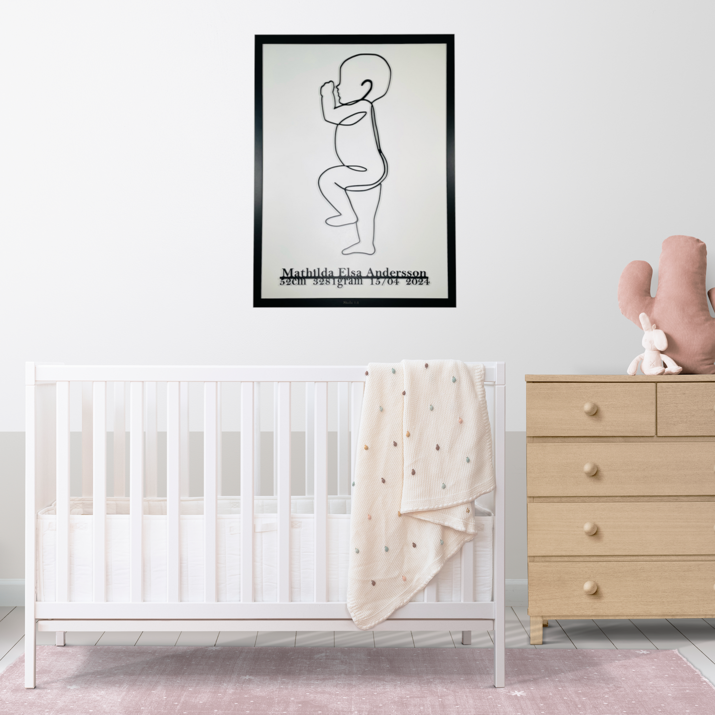 Personlig Födelsetavla - Naturlig Storlek