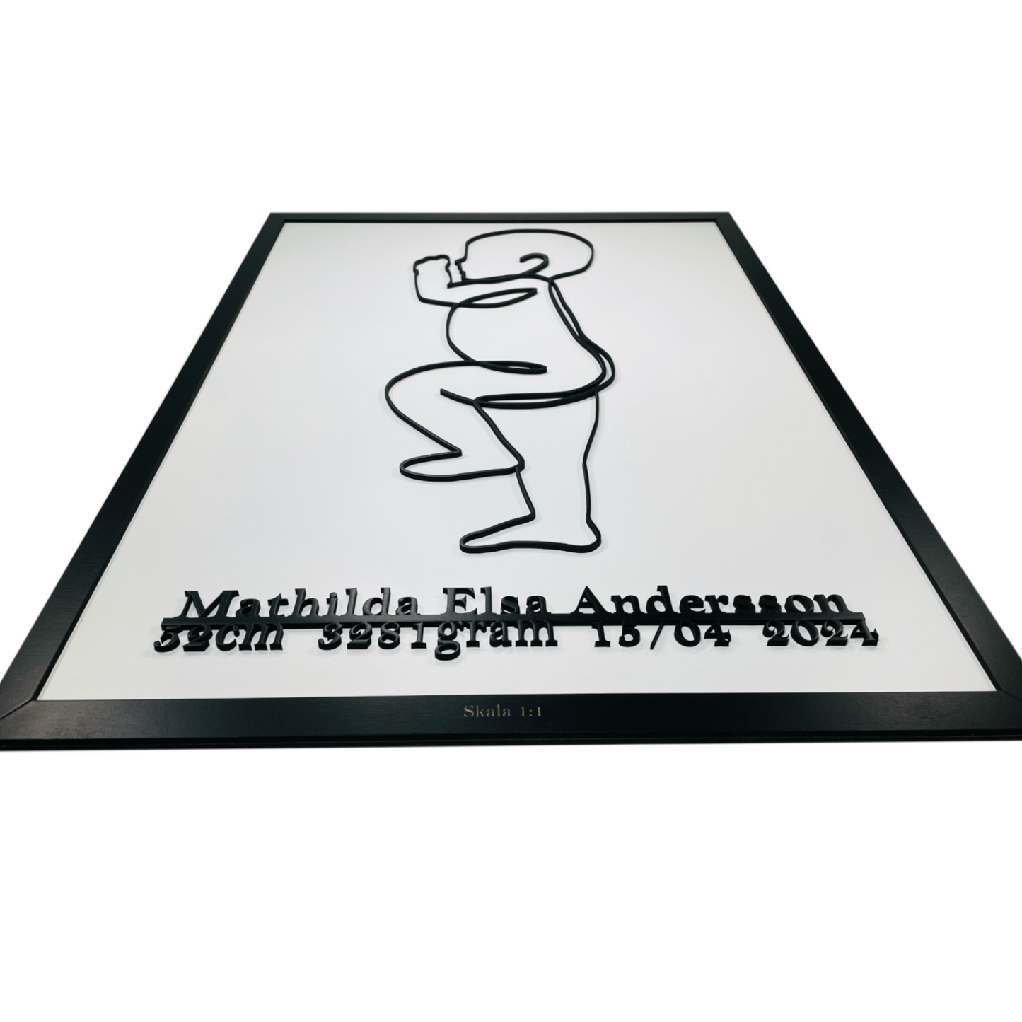 Personlig Födelsetavla - Naturlig Storlek