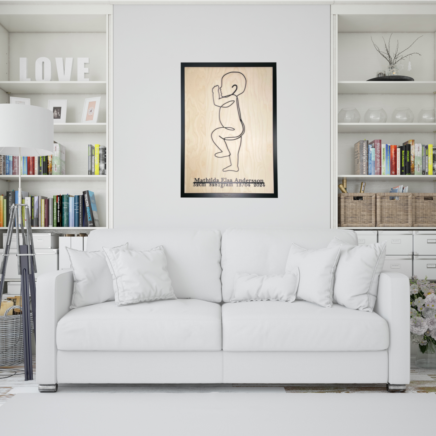 Personlig Födelsetavla - Naturlig Storlek